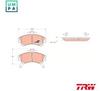 TRW GDB1198 Brake pad set