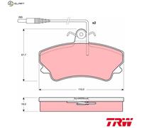TRW GDB1203 Brake pad set