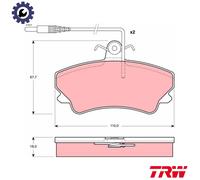 TRW GDB1203 Brake pad set