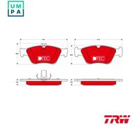 TRW Brake Pads GDB1205DTE for Mercedes‑Benz S‑Class Coupe, C‑Class, E‑Class, SLK