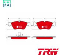 BRAKE PAD SET DISC BRAKE GDB1205DTE FOR MERCEDES-BENZ E-CLASS/T-Model C-CLASS