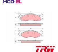 BRAKE PAD SET DISC BRAKE GDB1207 FOR JEEP WRANGLER GRAND/WAGONEER/Closed CJ5/-
