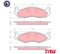 BRAKE PAD SET DISC BRAKE GDB1207 FOR JEEP WRANGLER/ WAGONEER CHEROKEE/SUV 2.5L