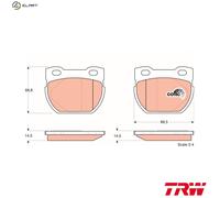 TRW GDB1209 Brake pad set