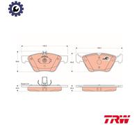 TRW Brake Pad Set GDB1215 - for Mercedes-Benz & Chrysler (CLK, SLK, E-Class, S210/W220)
