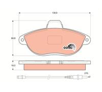 BRAKE PAD SET, DISC BRAKE GDB1216