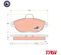 BRAKE PAD SET DISC BRAKE GDB1216 FOR PEUGEOT EXPERT/Platform/Chassis/Van 806