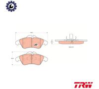 TRW Brake Pad Set GDB1220 - Front - Fits Mercedes-Benz, VW