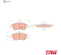 TRW Brake Pad Set GDB1220 - Front - Fits Mercedes-Benz, VW