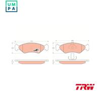 TRW Brake Pad Set GDB1221 - Disc Brake, Fits Ford & Mazda