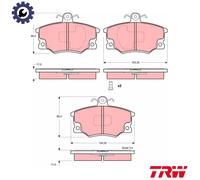 TRW GDB1223 Brake pad set