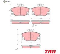 TRW GDB1223 Brake pad set
