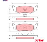 BRAKE PAD SET DISC BRAKE GDB1234 FOR PLYMOUTH VOYAGER/GRAND DODGE CHRYSLER