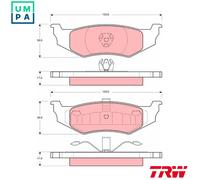 BRAKE PAD SET DISC BRAKE GDB1234 FOR PLYMOUTH VOYAGER/GRAND DODGE CHRYSLER