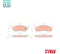 TRW Brake Pad Set GDB1236 - Disc Brake for Chrysler / Dodge / Plymouth (Neon, Voyager, 2.5L)