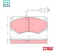 Brake pads GDB1248 TRW for IVECO DAILY II Platform/Chassis DAILY II Van