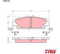 BRAKE PAD SET DISC BRAKE GDB1257 FOR LEXUS 1UZ-FE 4.0L 8cyl LS