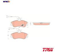 Brake pads GDB1260 TRW for CITROËN PEUGEOT
