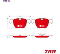 TRW GDB1261DTE Brake pad set