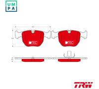 TRW GDB1261DTE Brake pad set