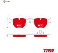 TRW GDB1261DTE Brake pad set