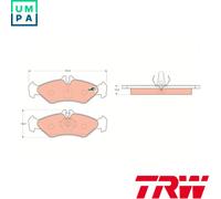 BRAKE PAD SET DISC BRAKE GDB1262 FOR MERCEDES-BENZ SPRINTER/2-t/Bus/3-t/Van 2.1L