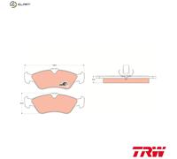 Brake pads GDB1263 TRW for MERCEDES-BENZ VW