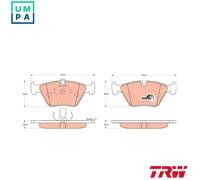 TRW GDB1264 Brake pad set
