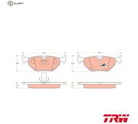 TRW Brake Pad Set GDB1265 – Rear for BMW/ALPINA 5 Series (E39)