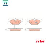 TRW GDB1265 Brake pad set