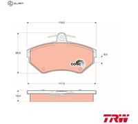 BRAKE PAD SET DISC BRAKE GDB1266 FOR VW AUDI A4/S4 ARG/APT/ADR/AEB/AUG 1.8L 4cyl
