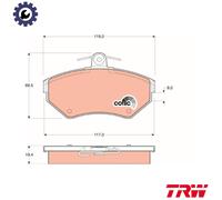 TRW Brake Pads GDB1266 - Fits Audi A4 97- (RH/F)