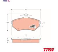 TRW Brake Pads GDB1266 - Fits Audi A4 97- (RH/F)