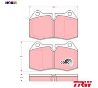TRW GDB1269 Brake pad set