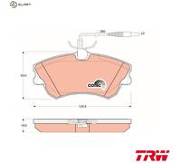TRW GDB1270 Brake pad set