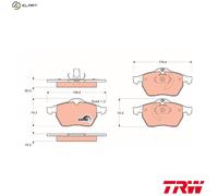 TRW GDB1271 Brake pad set