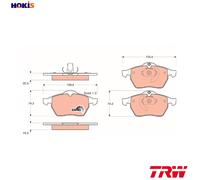 BRAKE PAD SET DISC BRAKE GDB1271 FOR OPEL VECTRA/Hatchback Z 18 XEL 4cyl 2.5L