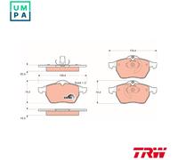 TRW GDB1271 Brake pad set