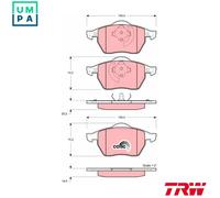 TRW GDB1275 Brake pad set