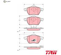 BRAKE PAD SET DISC BRAKE GDB1275 FOR VW BKF/AWV/AWU/AVC/APH 1.8L 4cyl NEW BEETLE