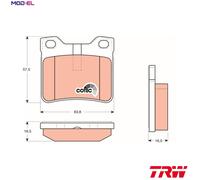 TRW Brake Pad Set GDB1276 – Disc Brake – Fits Peugeot 406 (Estate/Coupe/Sedan), 605