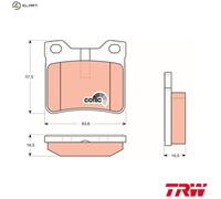 TRW Brake Pad Set GDB1276 – Disc Brake – Fits Peugeot 406 (Estate/Coupe/Sedan), 605