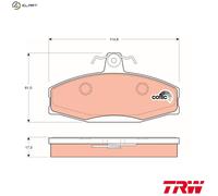 TRW Brake Pad Set GDB1280 – Disc Brake, Front for SKODA & VW