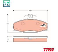 TRW Brake Pad Set GDB1280 – Disc Brake, Front for SKODA & VW