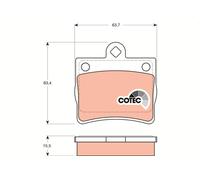 BRAKE PAD SET, DISC BRAKE GDB1283