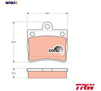 BRAKE PAD SET DISC BRAKE GDB1283 FOR MERCEDES-BENZ M 271.946 1.8L 4cyl C-CLASS