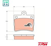 Brake pads GDB1283 TRW for MERCEDES-BENZ C-CLASS