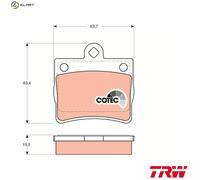 Brake pads GDB1283 TRW for MERCEDES-BENZ C-CLASS