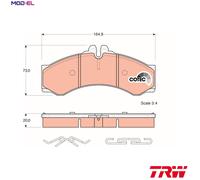 Brake Pad Set, disc brake TRW GDB1288 for G-CLASS (W461) 2.5 1990-1993