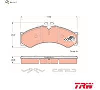 TRW Brake Pad Set GDB1288 - Disc Brake for G-CLASS (W461) 2.5 1990-1993